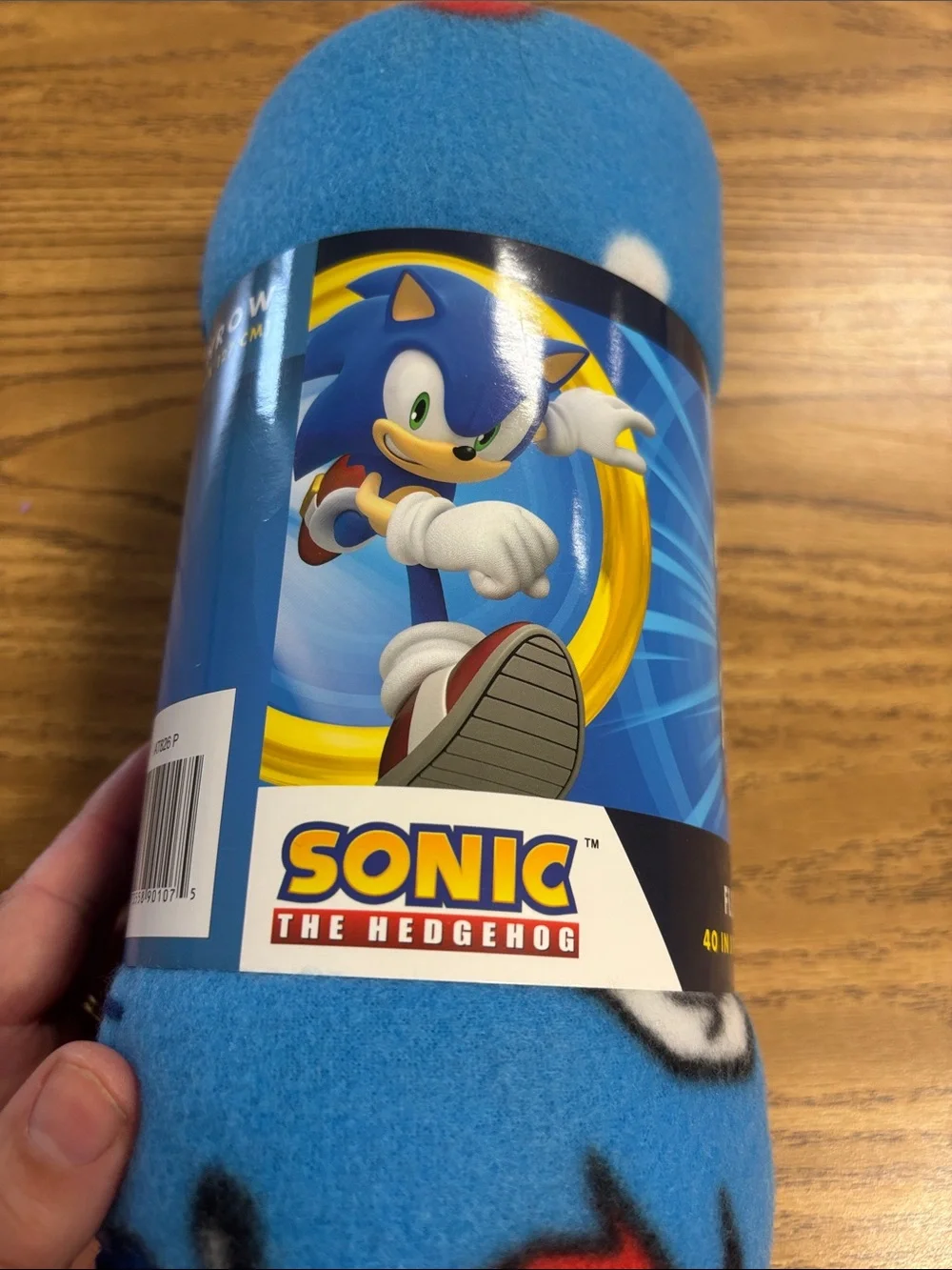 Sonic The Hedgehog Blue Fleece Throw Blanket